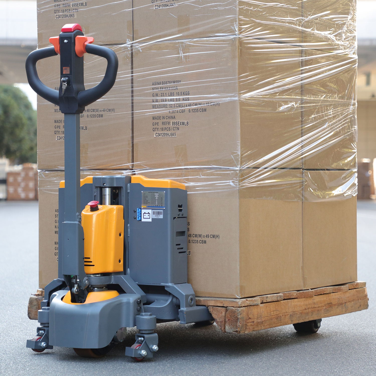Li-ion Powered Pallet Truck| 3300 lb| 48"x 27" Forks | A-1037