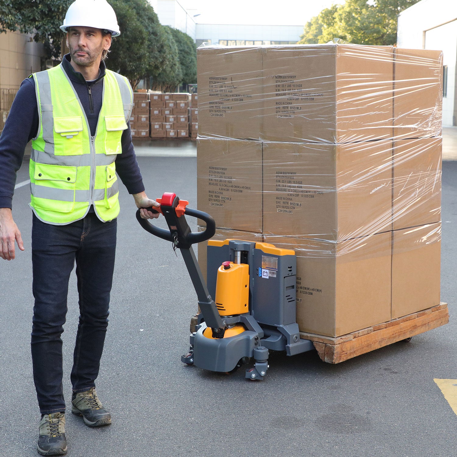 Li-ion Powered Pallet Truck| 3300 lb| 48"x 27" Forks | A-1037