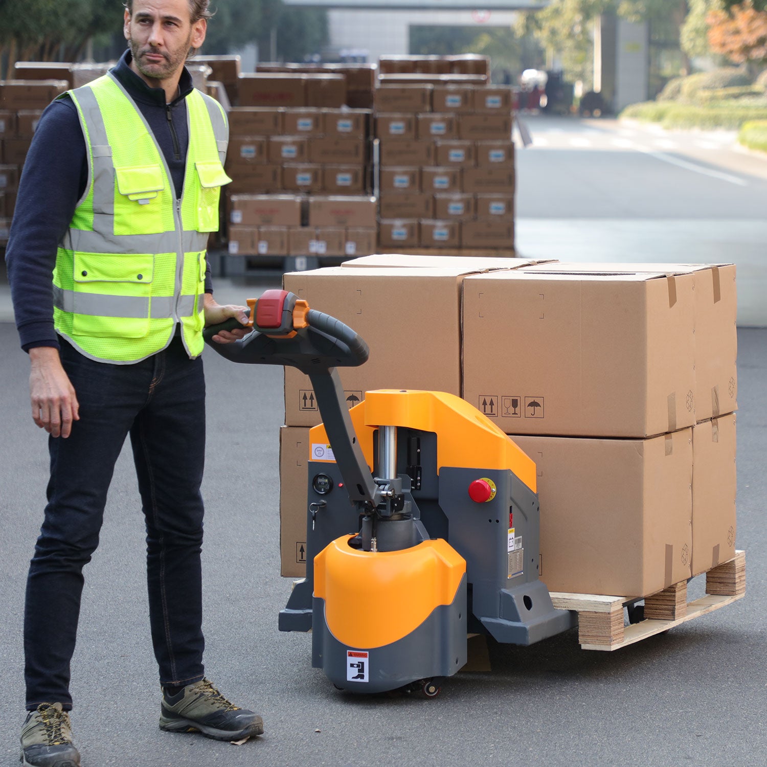 Electric Walkie Pallet Truck| 3300 lb| 48" x 27" Forks | A-1029