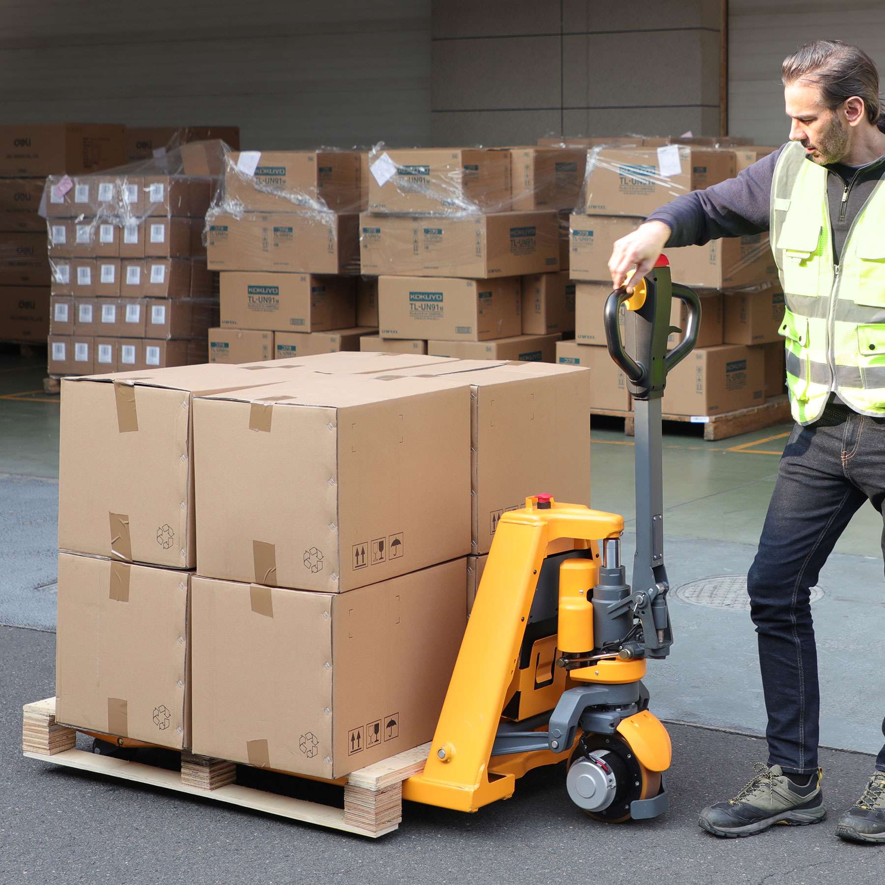 Li-ion Powered Pallet Truck| 3300 lb| 48"x27" Forks| Apollolift A-1034