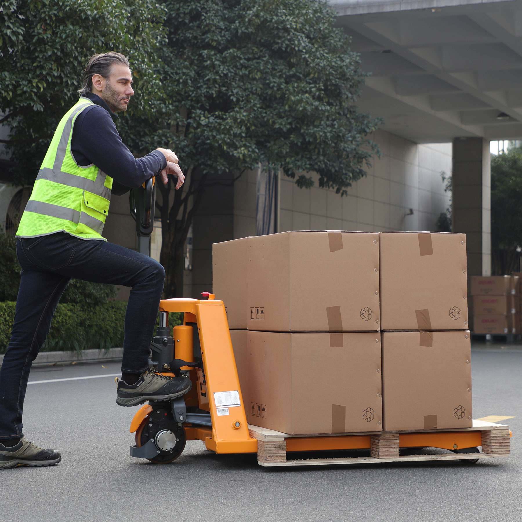 Li-ion Powered Pallet Truck| 3300 lb| 48"x27" Forks| Apollolift A-1034