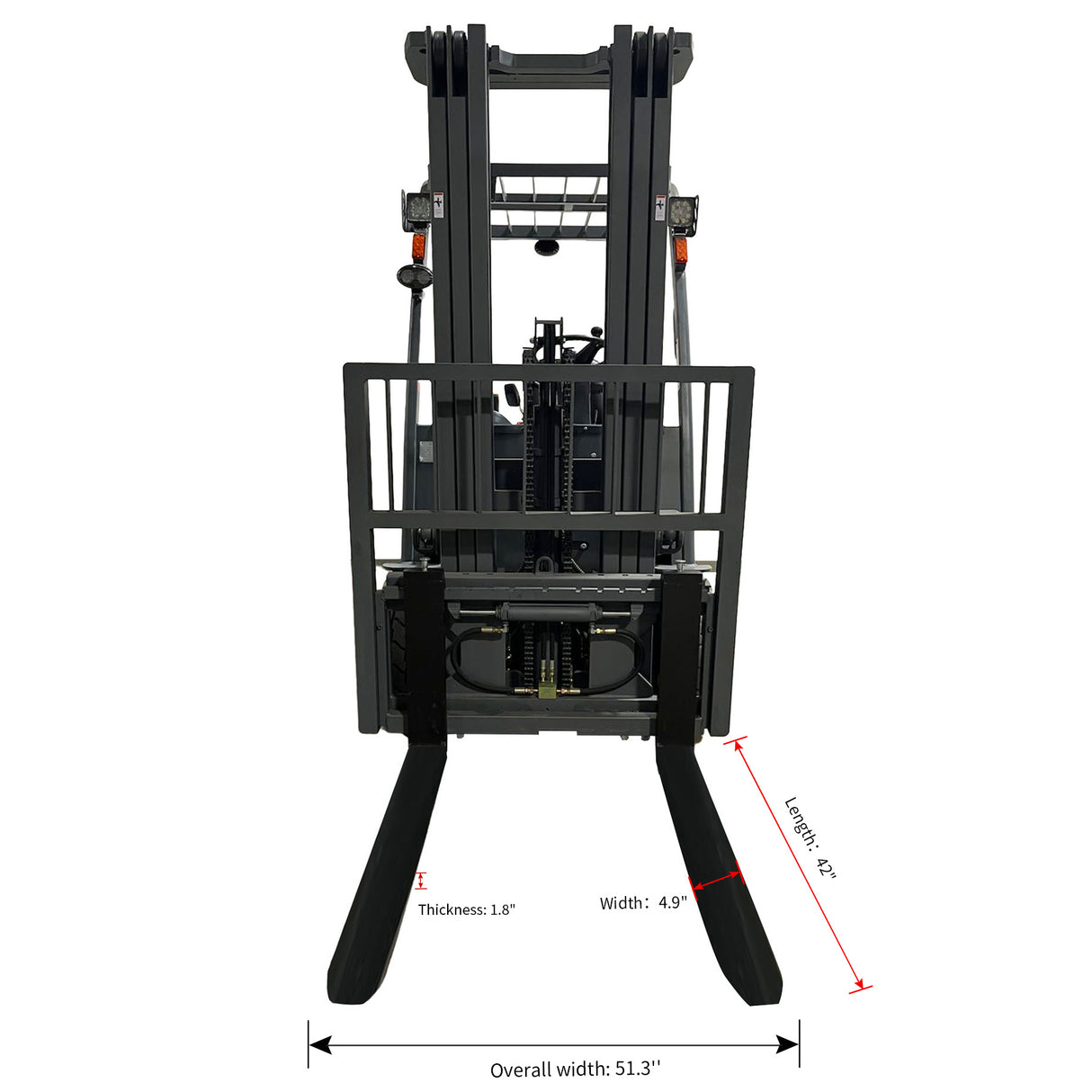 4-Wheel Electric Forklift, Lead-Acid Battery A-4014