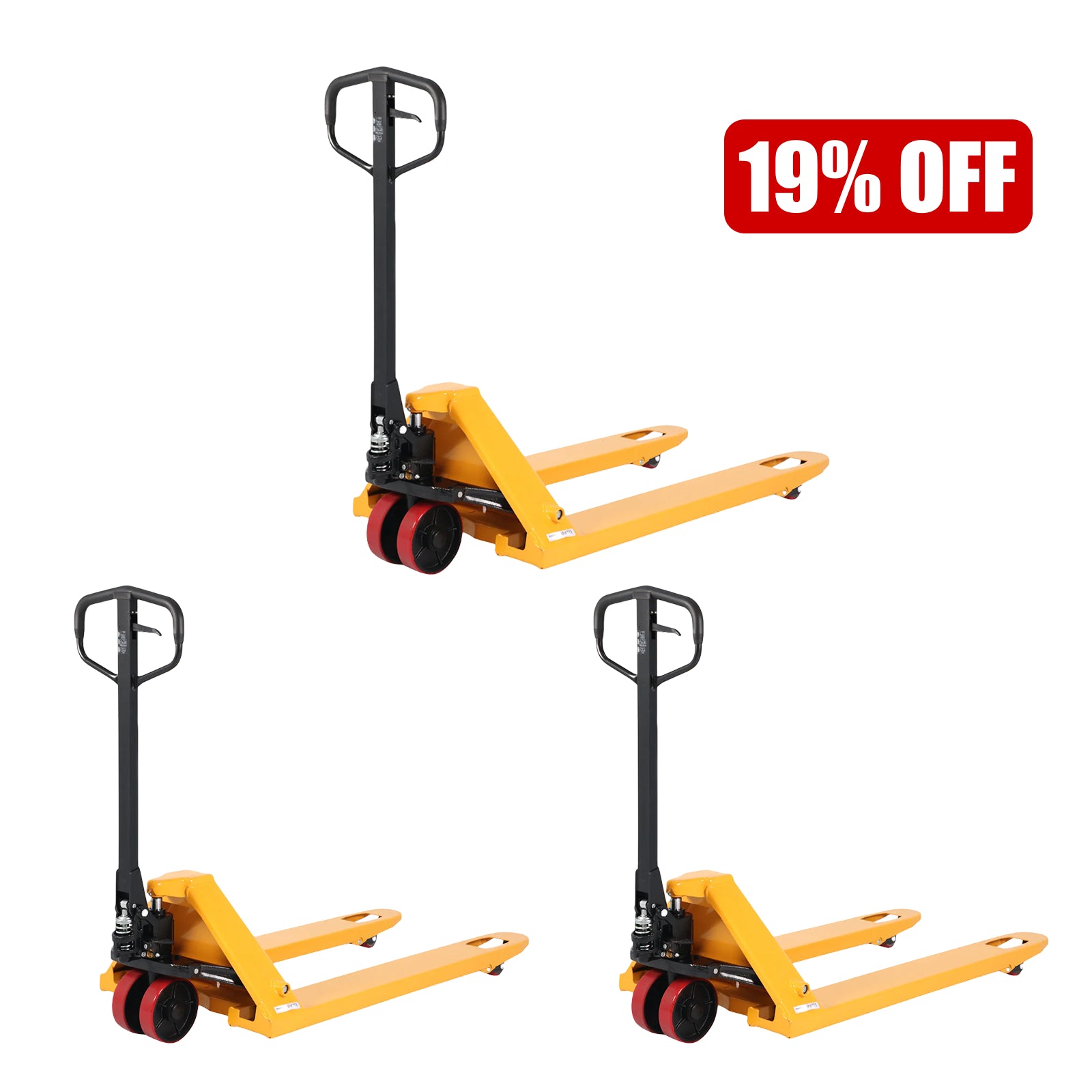 Hydraulic Pallet Jack| 5500 lb| 48"x21" Forks| PU or Nylon Wheels| Bulk Free Delivery| Apollolift A-1006