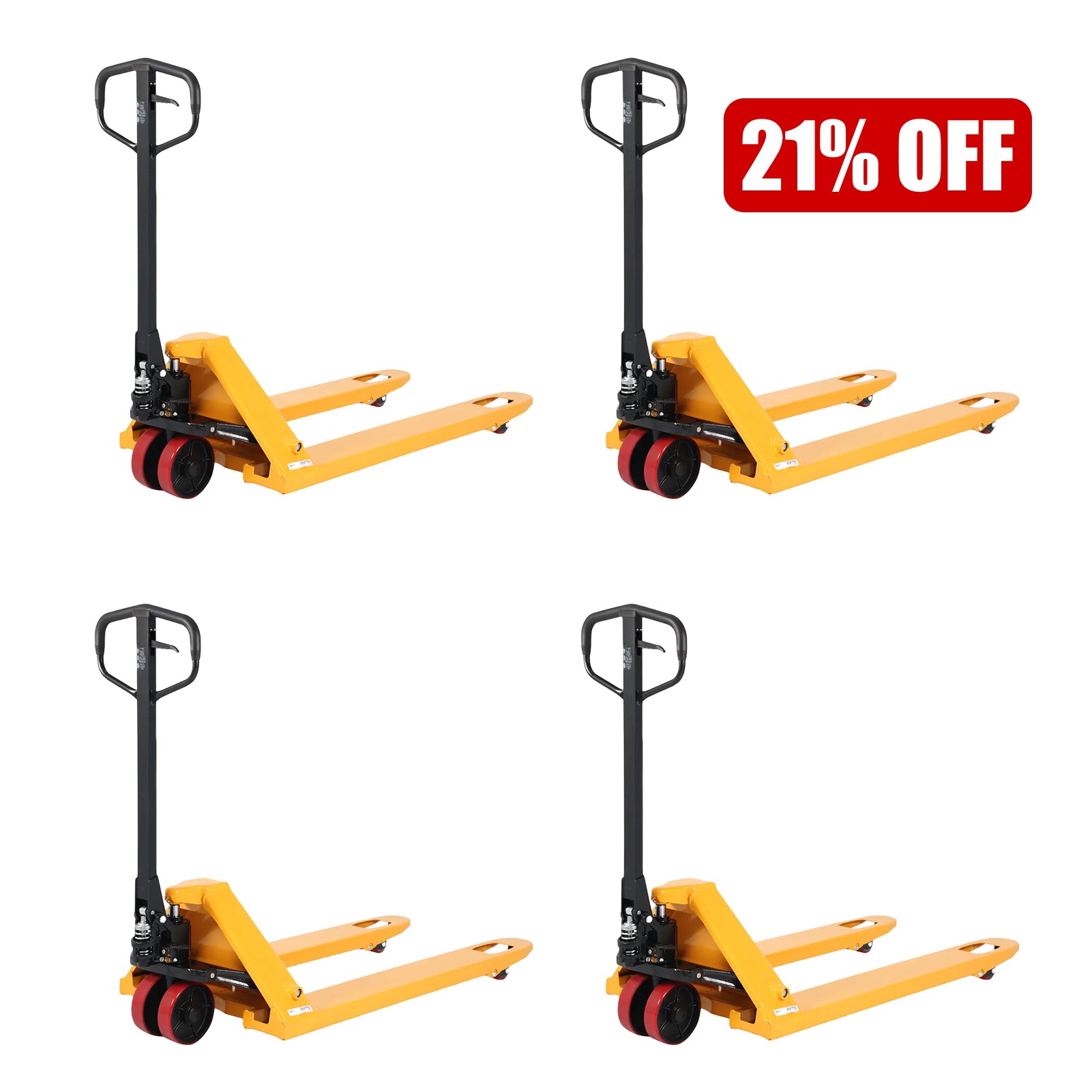 Hydraulic Pallet Jack| 5500 lb| 48"x21" Forks| PU or Nylon Wheels| Bulk Free Delivery| Apollolift A-1006