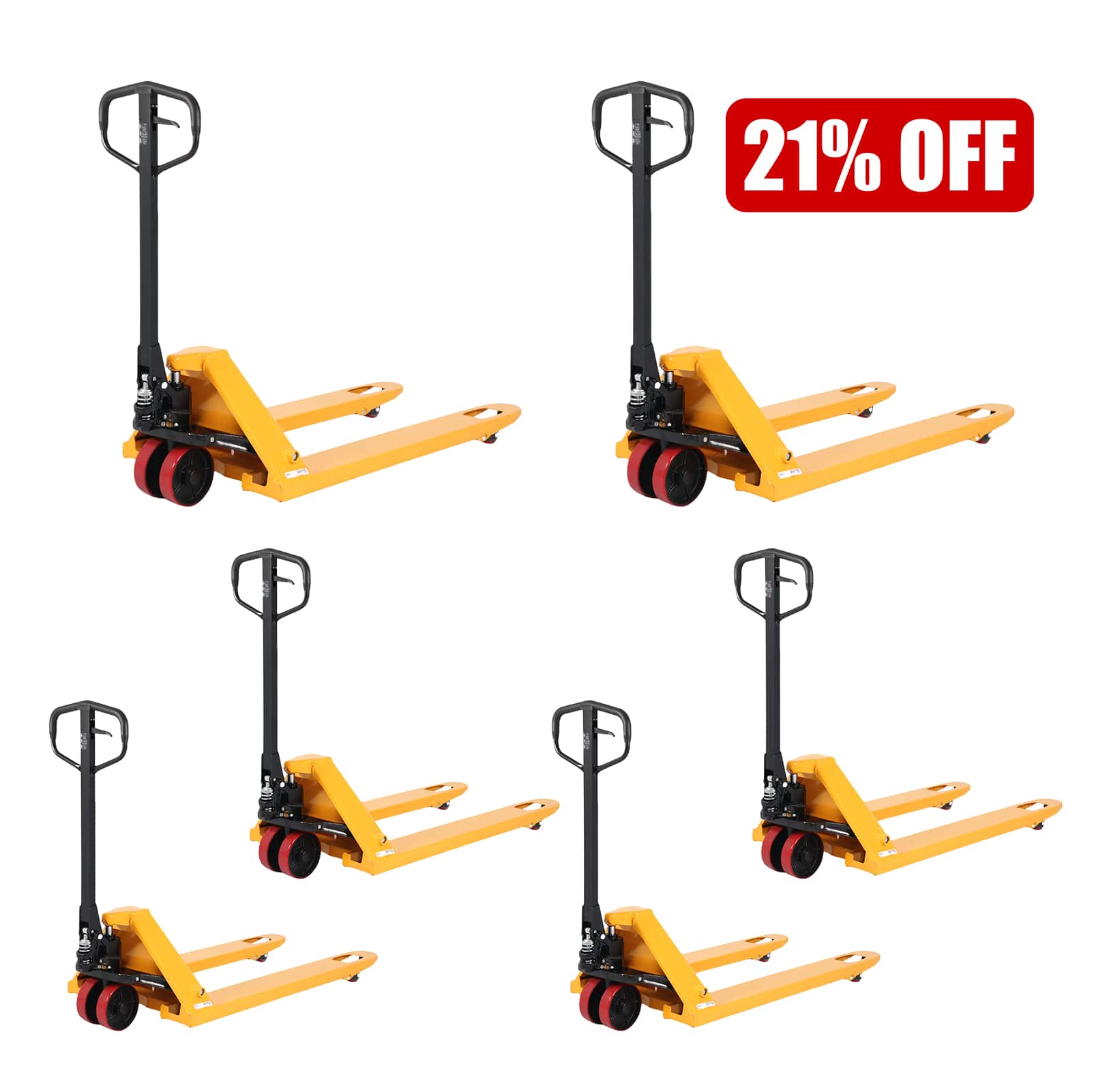 Hydraulic Pallet Jack| 5500 lb| 48"x21" Forks| PU Wheels| Apollolift A-1006| GA Local Free Delivery