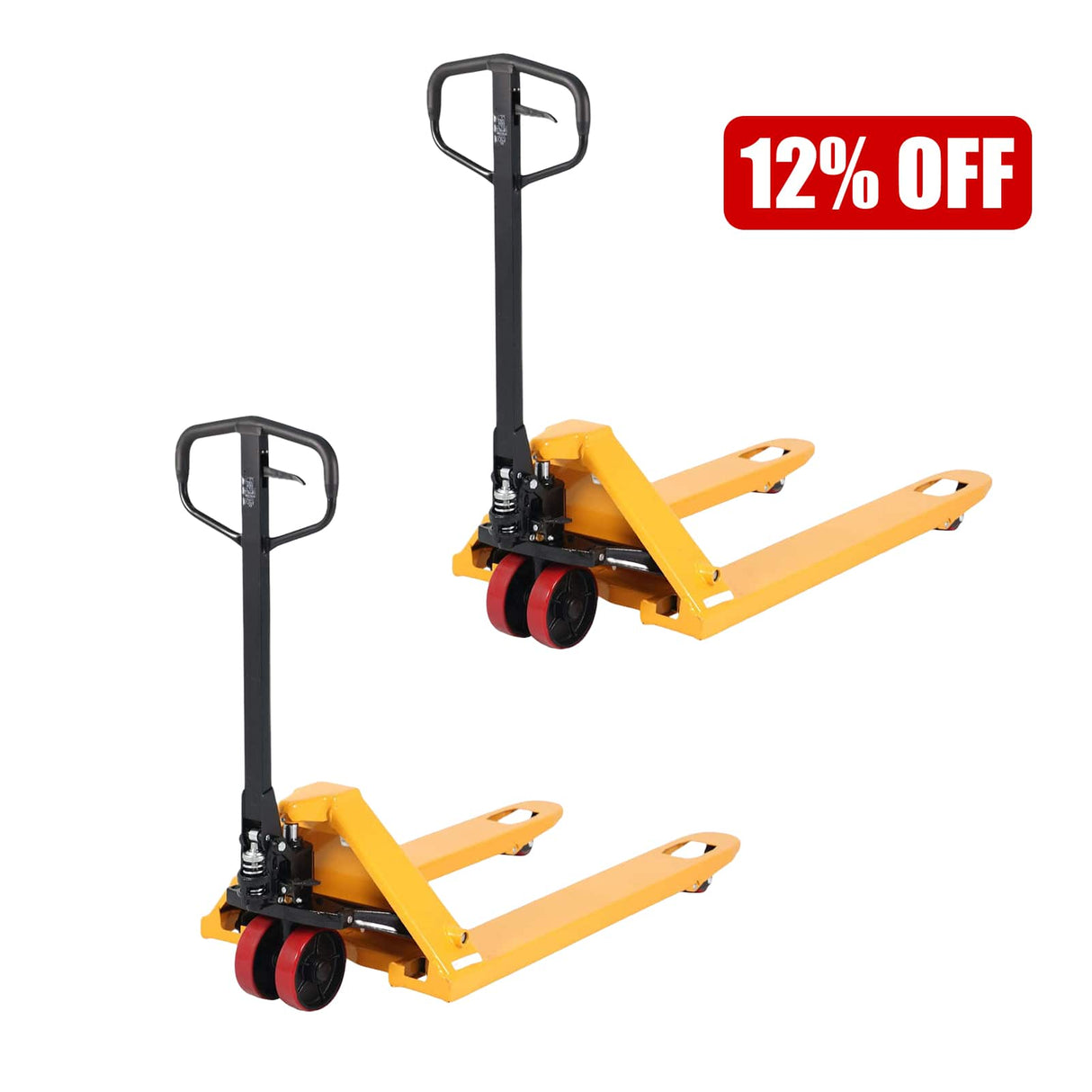 Hydraulic Pallet Jack| 5500 lb| 48"x27" Forks| PU Wheels| Apollolift A-1007| GA Local Free Delivery