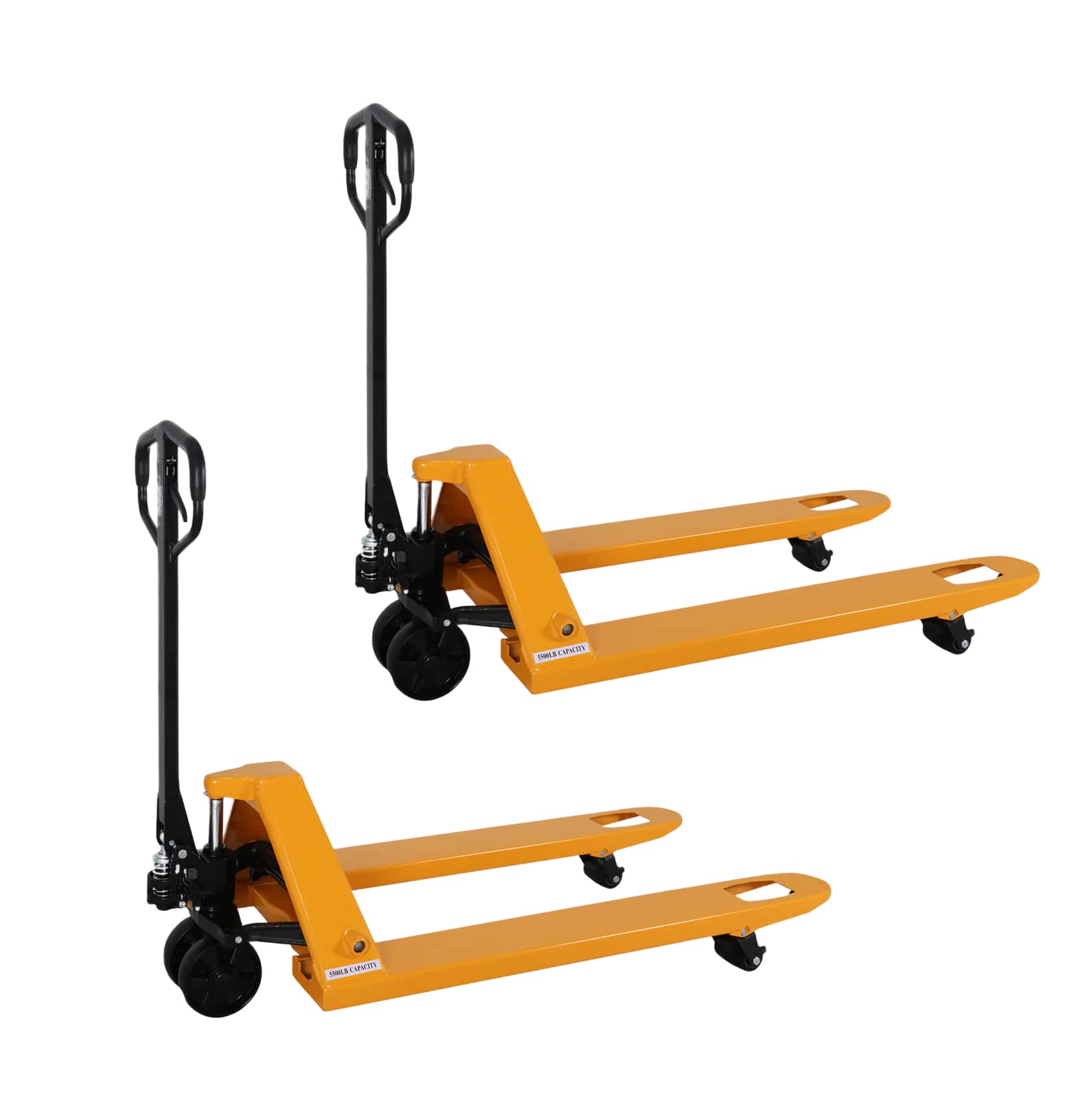 Hand Pallet Jack| 5500 lb| 48"x27" Forks| PU or Nylon Wheels| Bulk Free Delivery