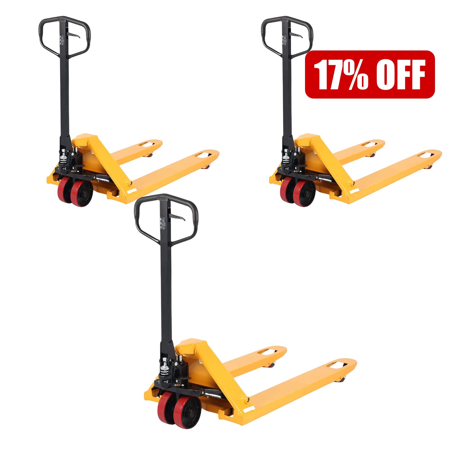 Hydraulic Pallet Jack| 5500 lb| 48"x27" Forks| PU Wheels| Apollolift A-1007| CA Local Free Delivery