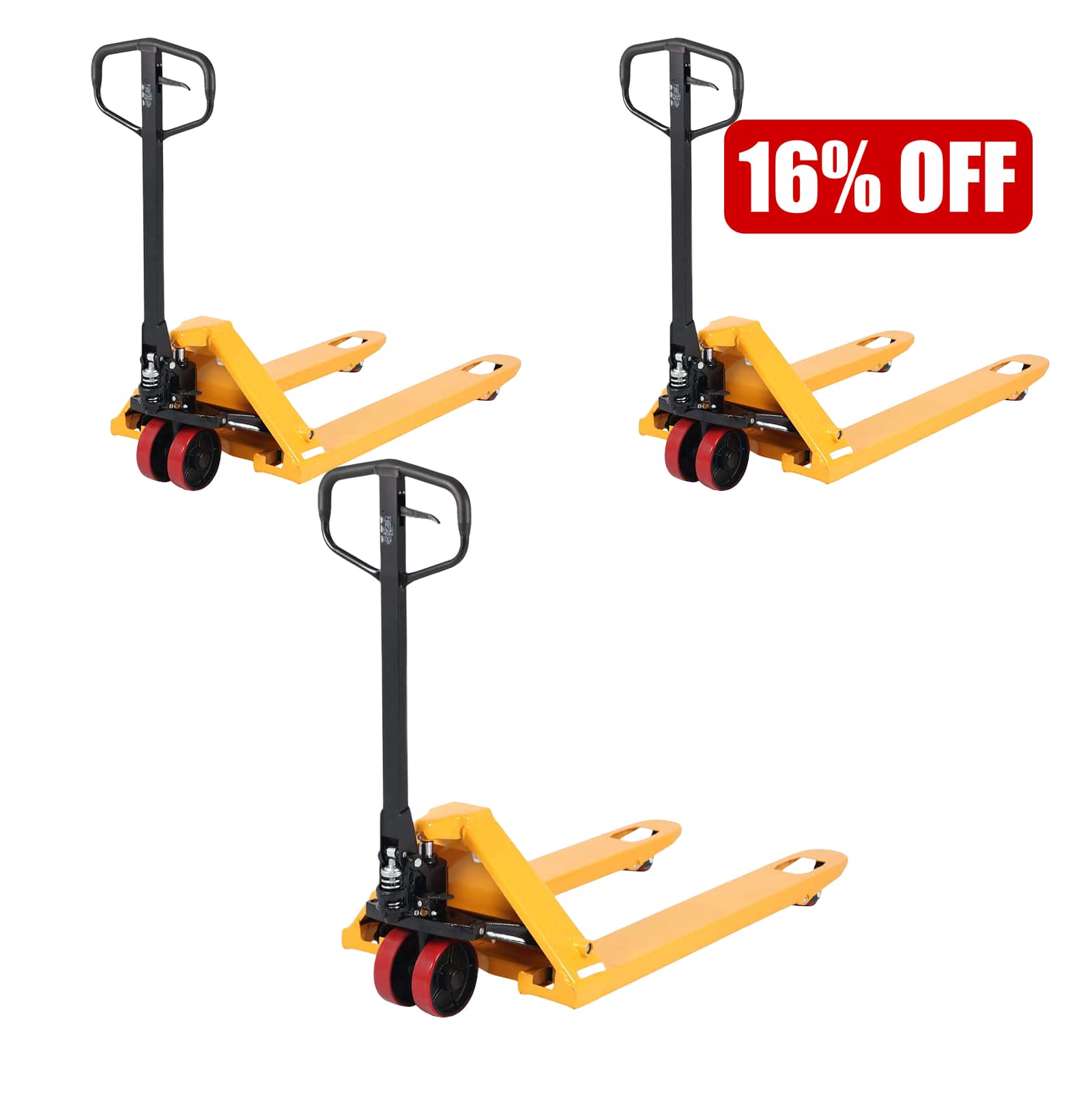 Hydraulic Pallet Jack| 5500 lb| 48"x27" Forks| PU Wheels| Apollolift A-1007| GA Local Free Delivery