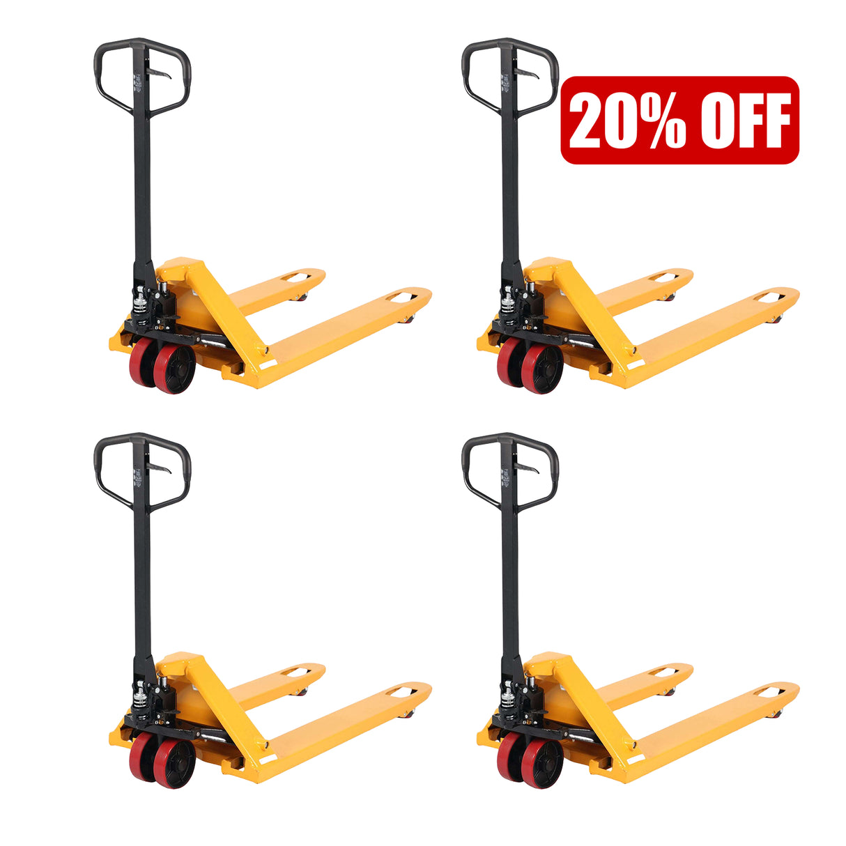 Hydraulic Pallet Jack| 5500 lb| 48"x27" Forks| PU or Nylon Wheels| Bulk Free Delivery