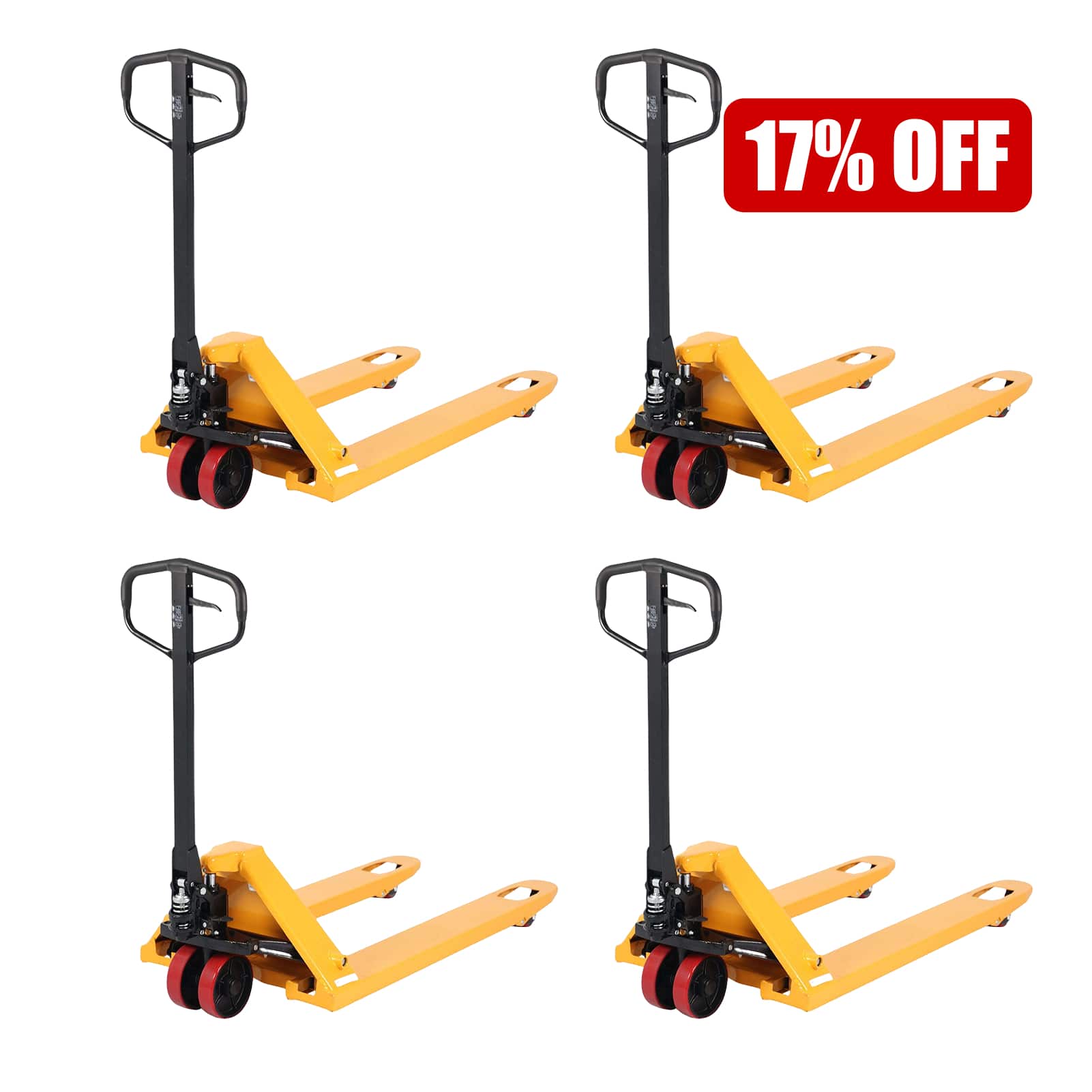 Hydraulic Pallet Jack| 5500 lb| 48"x27" Forks| PU Wheels| Apollolift A-1007| IL Local Free Delivery