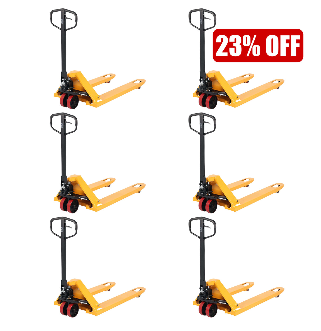 Hydraulic Pallet Jack| 5500 lb| 48"x27" Forks| PU or Nylon Wheels| Bulk Free Delivery