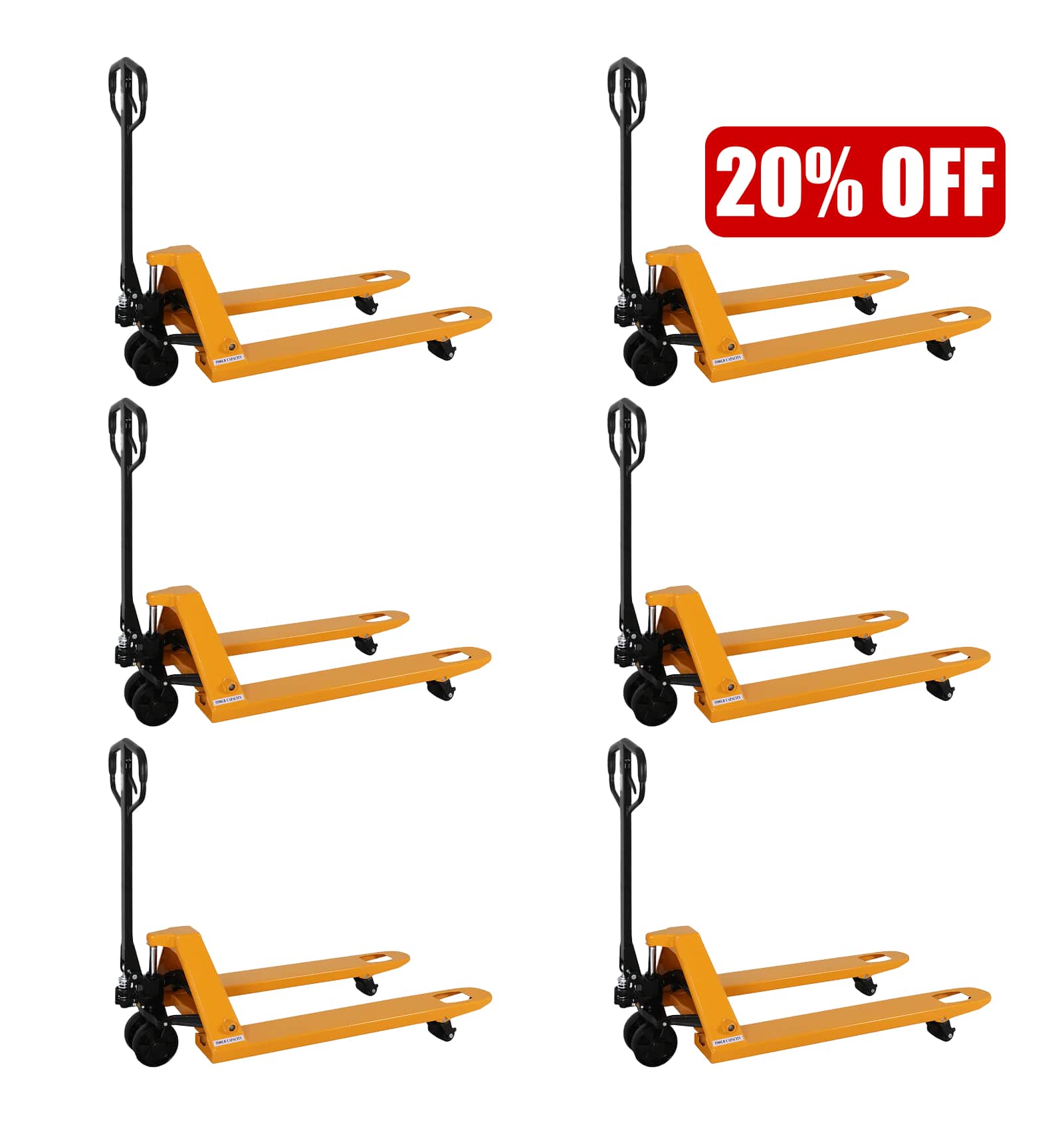 Hand Pallet Jack| 5500 lb| 48"x27" Forks| Nylon Wheels| IL Local Free Delivery| Apollolift A-1007(Nylon)