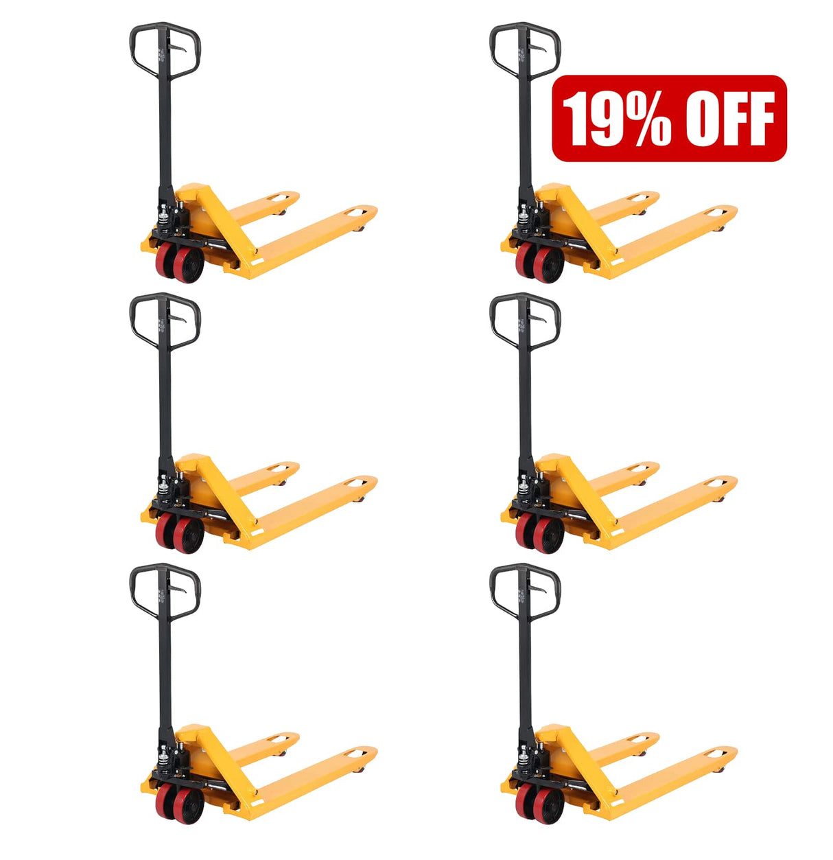 Hydraulic Pallet Jack| 5500 lb| 48"x27" Forks| PU Wheels| Apollolift A-1007| IL Local Free Delivery