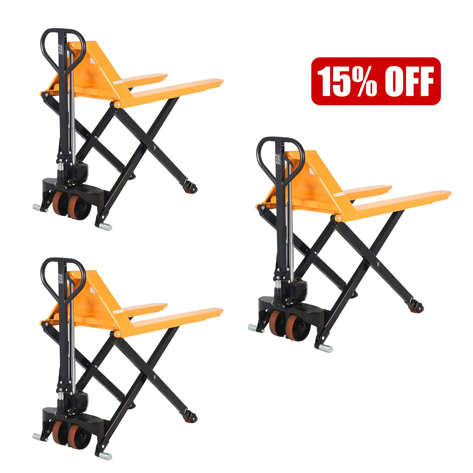 High Lift Truck| 2200 lb| 45"x27" Forks| Apollolift A-1015| Bulk Free Delivery