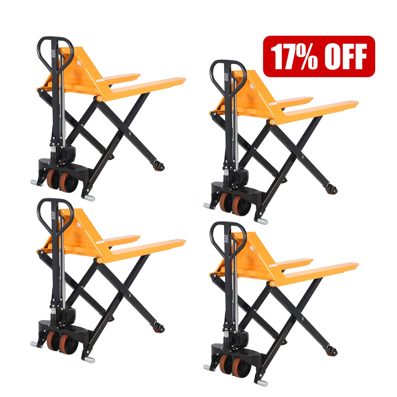 High Lift Truck| 2200 lb| 45"x27" Forks| Apollolift A-1015| Bulk Free Delivery