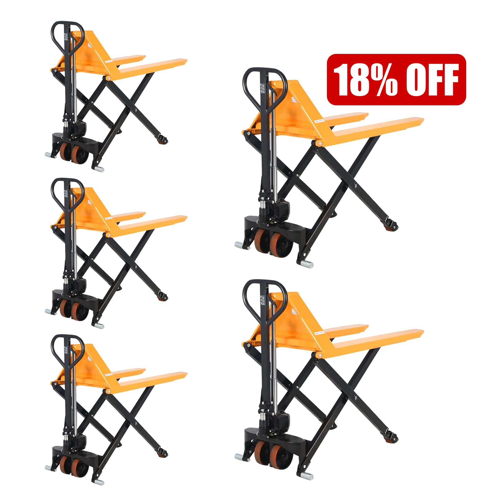 High Lift Truck| 2200 lb| 45"x27" Forks| Apollolift A-1015| Bulk Free Delivery