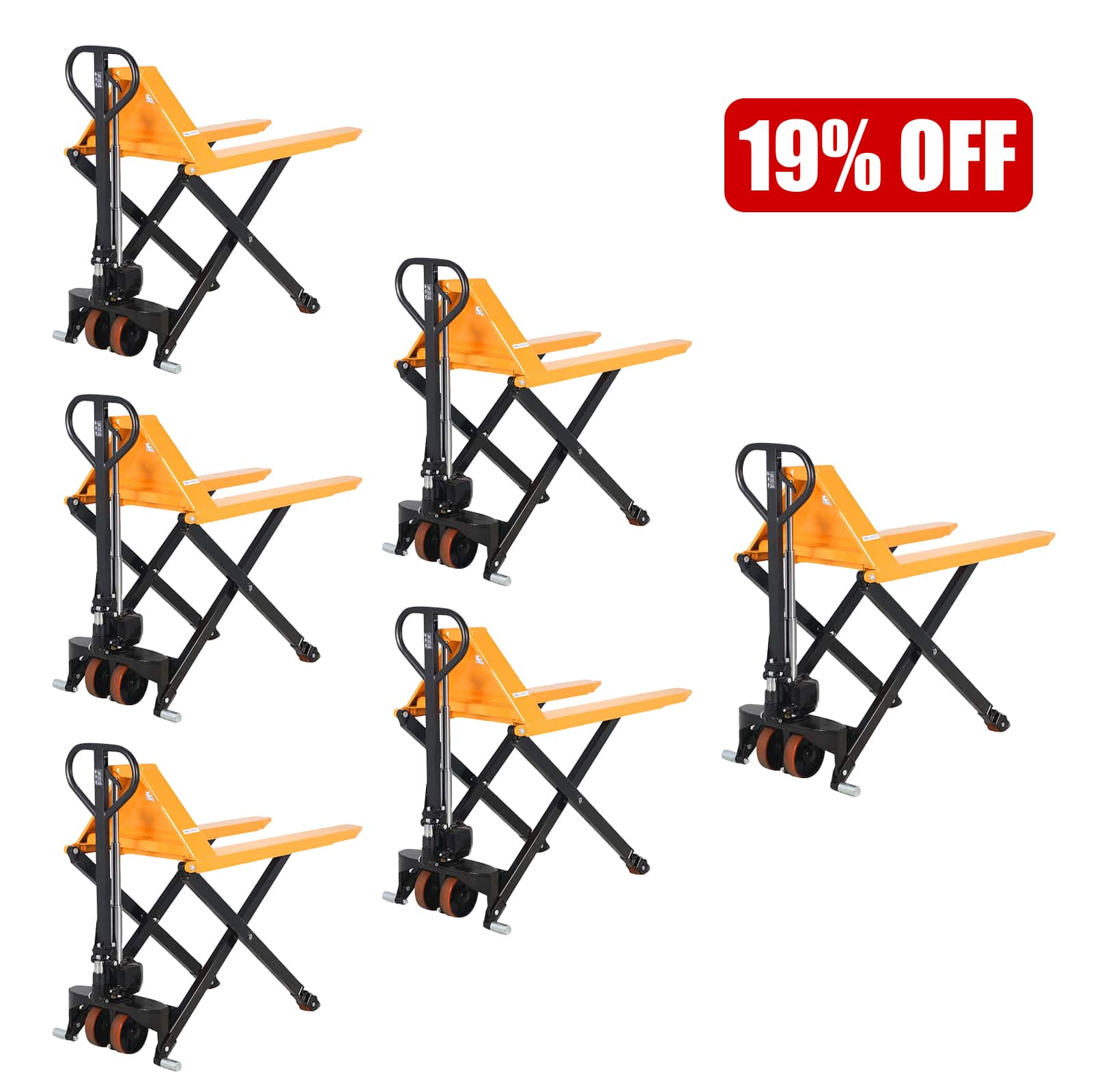 High Lift Truck| 2200 lb| 45"x27" Forks| Apollolift A-1015| Bulk Free Delivery