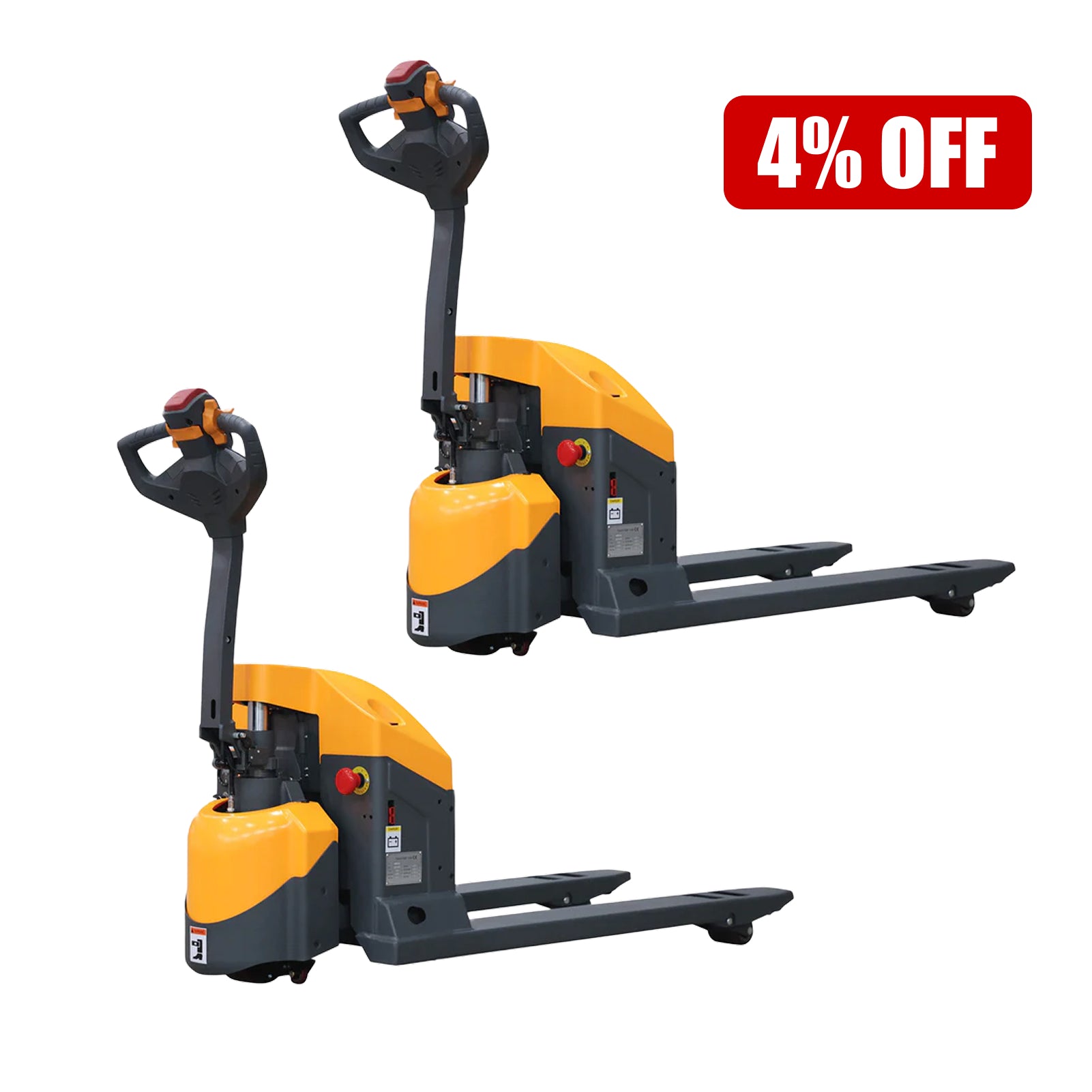 Electric Walkie Pallet Truck| 3300 lb or 4400 lb| 48"x27" Forks| Bulk Free Delivery