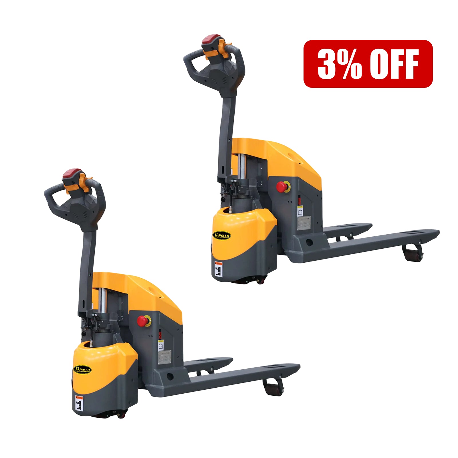 Electric Walkie Pallet Truck| 3300 lb or 4400 lb| 48"x27" Forks| Bulk Free Delivery