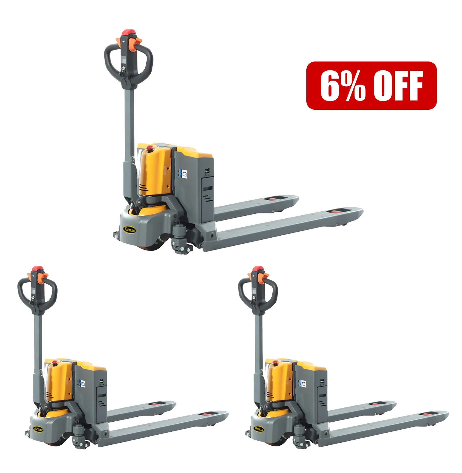 Li-ion Powered Pallet Truck| 3300 lb or 4400 lb| 48"x27" Forks| Bulk Free Delivery