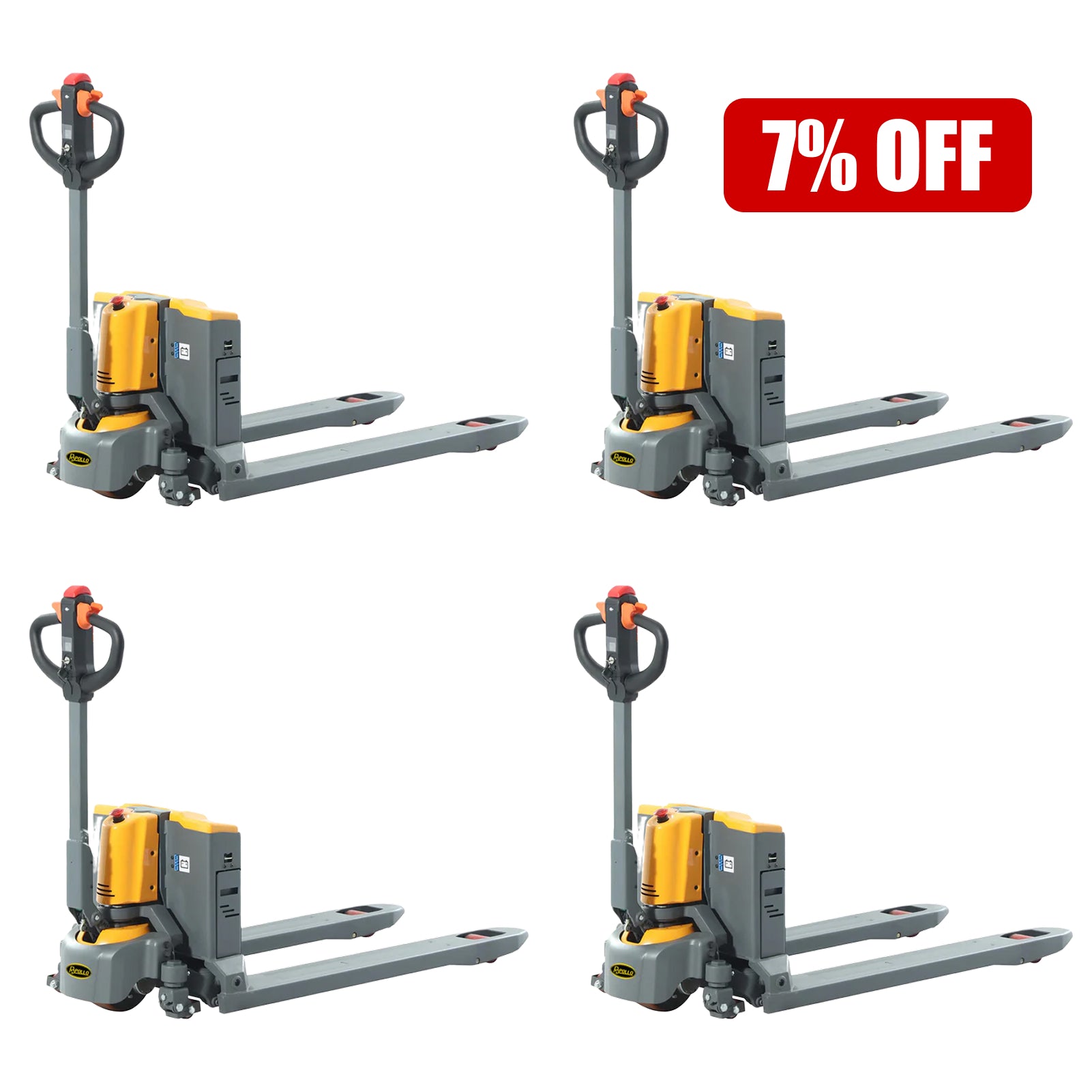 Li-ion Powered Pallet Truck| 3300 lb or 4400 lb| 48"x27" Forks| Bulk Free Delivery