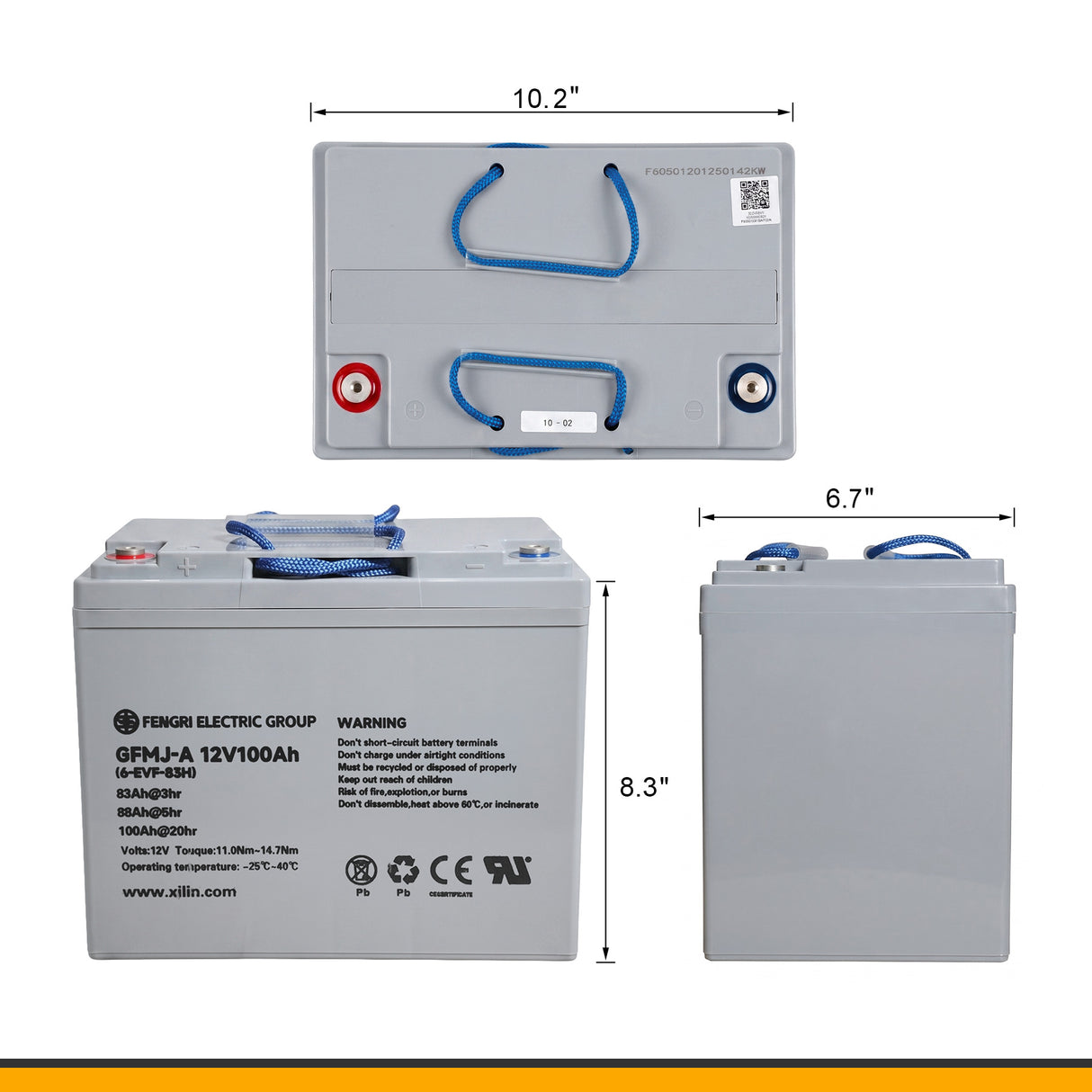 12V/100AH Deep Cycle GEL Rechargeable Battery