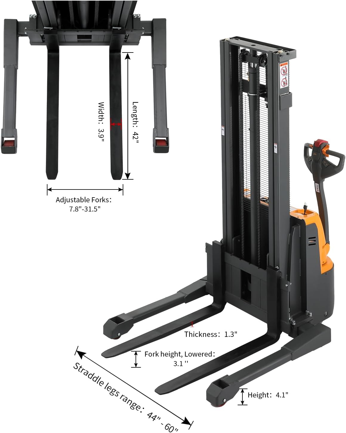 Full Electric Straddle Stacker