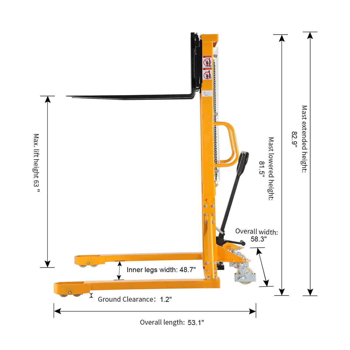 Manual Straddle-Leg Stacker A-3005