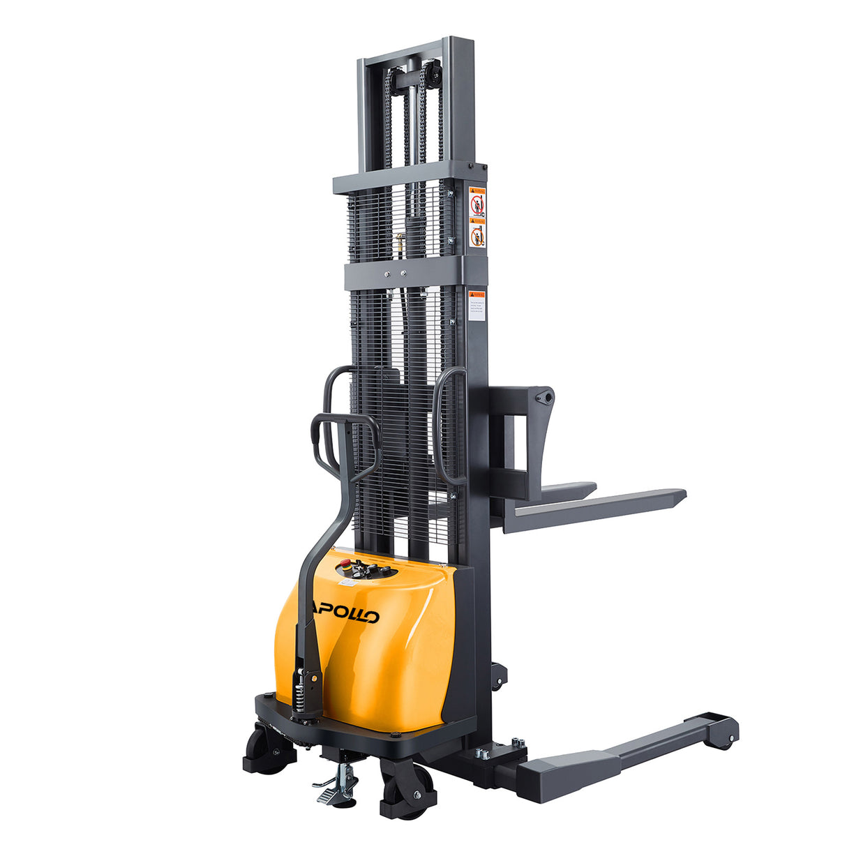 Semi-Electric Straddle Stacker| 2200 lbs. | 98" or 118" Lifting Height| 12V/120AH| Straddle-Leg