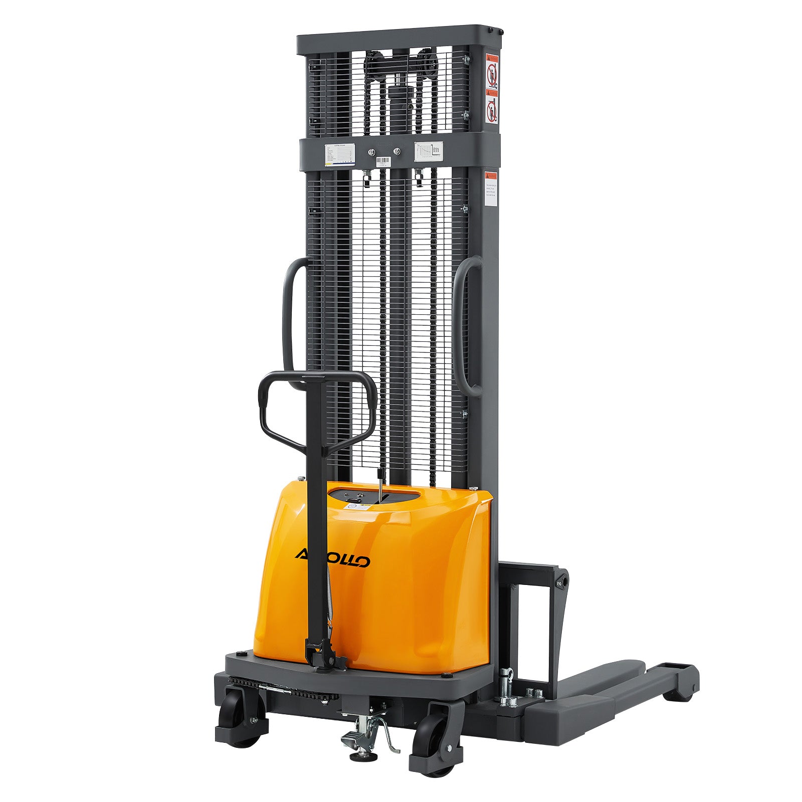 Semi-Electric Straddle Stacker| 3300 lbs.| 98" or 118" Lifting Height| Straddle- Leg| 12V/100AH