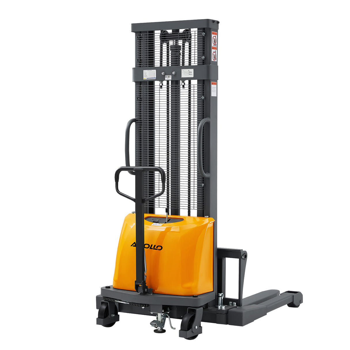 Semi-Electric Straddle Stacker| 3300 lbs.| 98" or 118" Lifting Height| Straddle- Leg| 12V/100AH