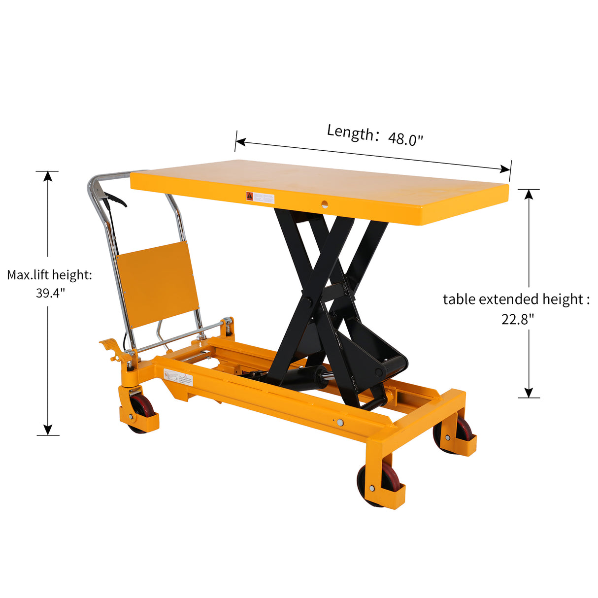 Single Scissor Lift Table| 330 lb| 39.4" Lifting Height| Apollolift A-2015