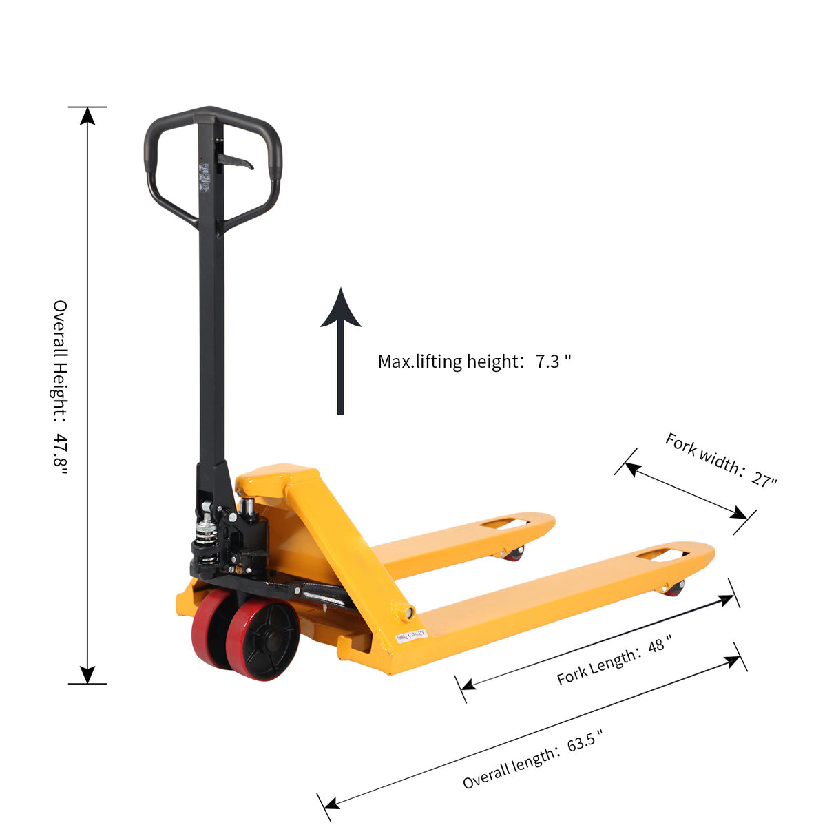 Hydraulic Pallet Jack| 6600 lb| 48"x27" Forks| GA Local Free Delivery| Apollolift A-1031