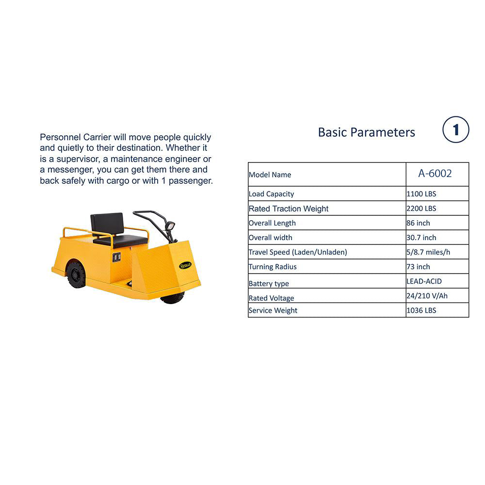 Seated Electric Tow Tractor| A-6002