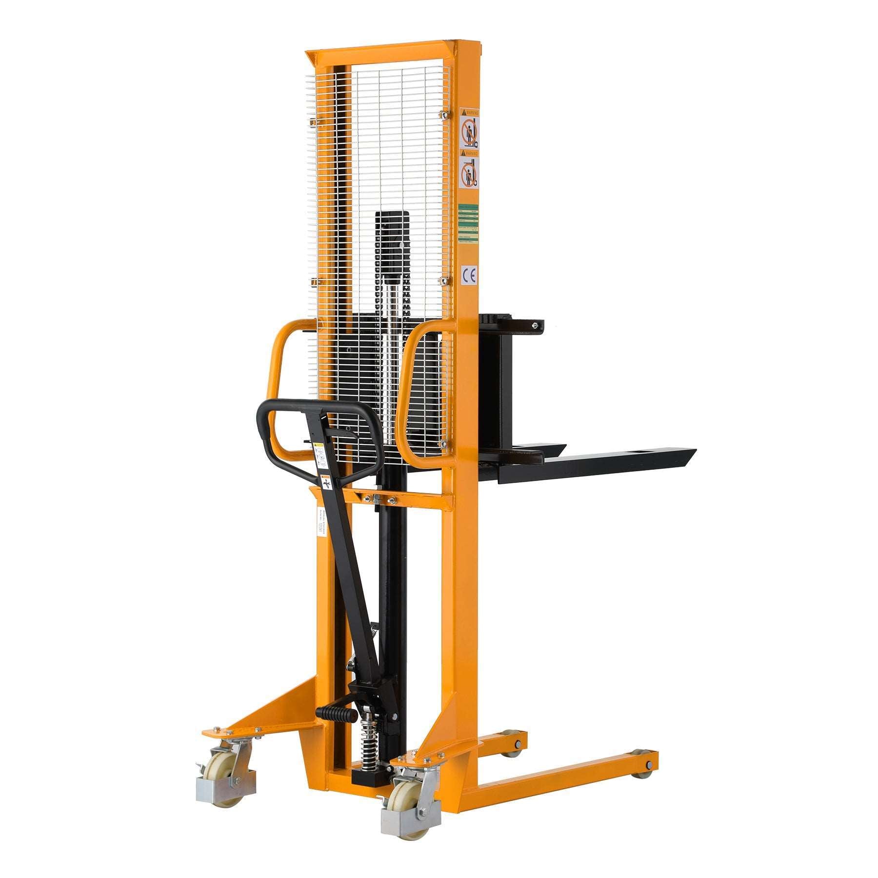 Manual Stacker| 1100-2200 lb| 63" Lifting Height| Fixed Legs