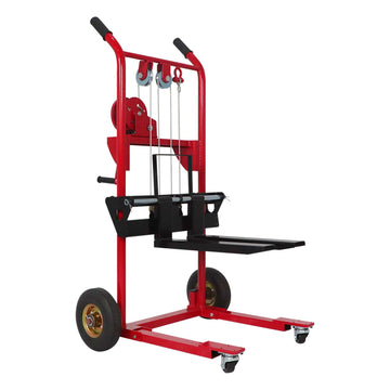 Manual Stacker| 440 lb| Lowered Ht. 2.6 in| | 33.4 in Lifting| Fork Size 18.1 x 5.8-20.3"| Wt. 90 lb| Apollo Forklift A-7003