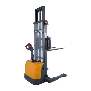 Full Electric Straddle Stacker| 3300 lb| 98"-130" Lifting Height
