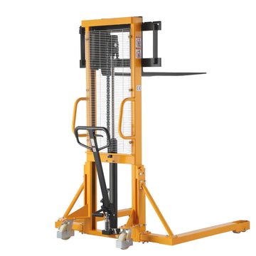 Manual Straddle Stackers| 1100-2200 lb| 63" Lifting Height| Adjustable Forks