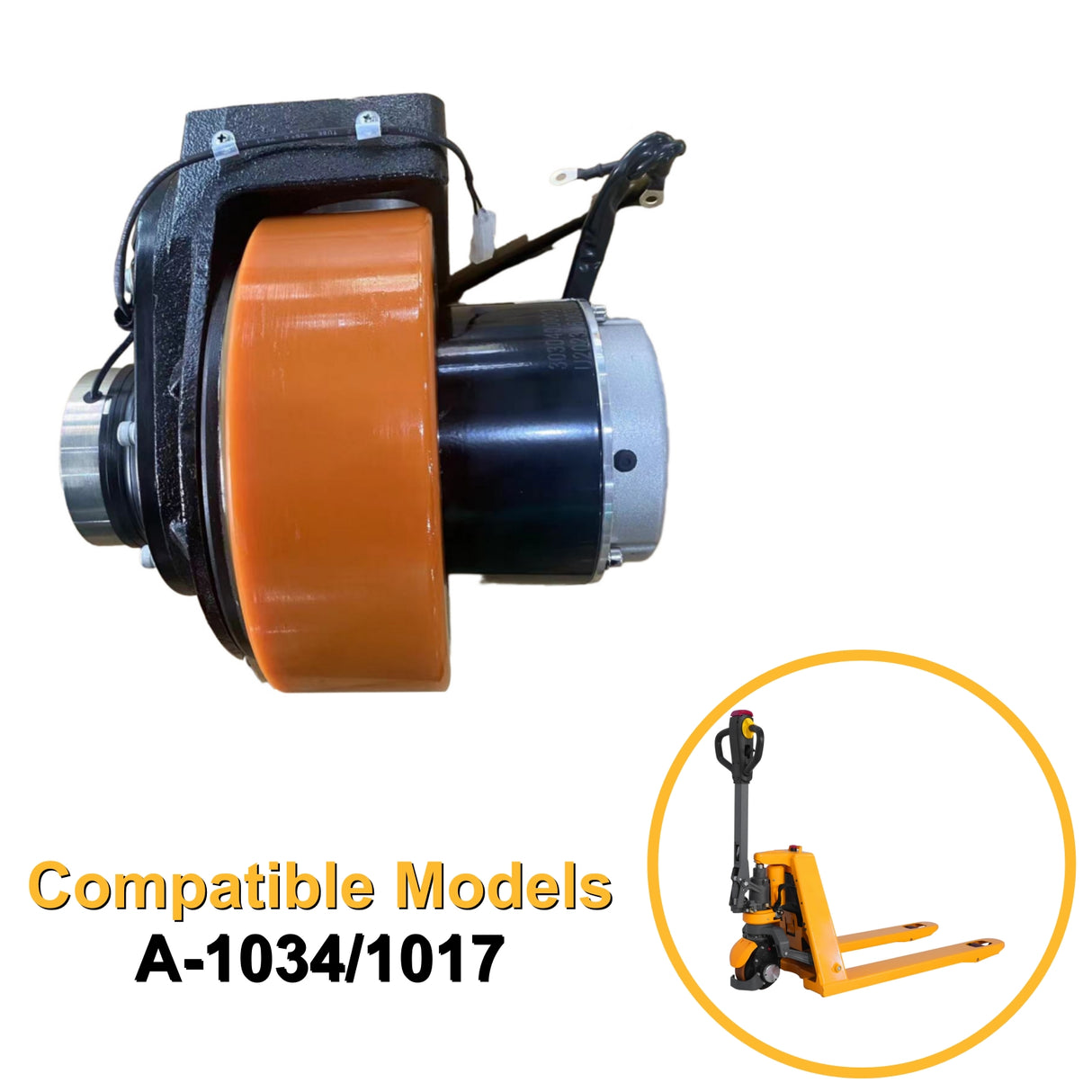 9.84"*9.65" Wheels| Electric Pallet Jack Driving wheel with motor assy For A-1034/1017