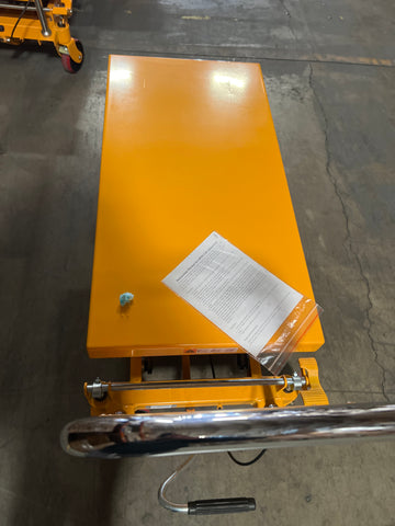 Used Single Scissor Lift Table 1760 lbs 39.4" Lifting Height