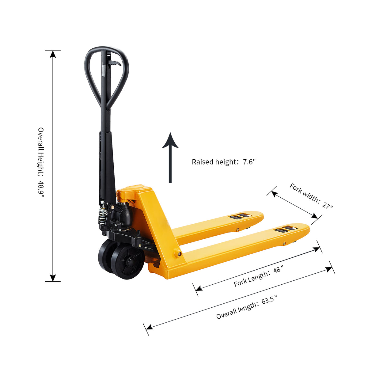 Heavy Duty Hand Pallet Jack| 11000 lb| 48"x27" Forks| Apollolift A-1013