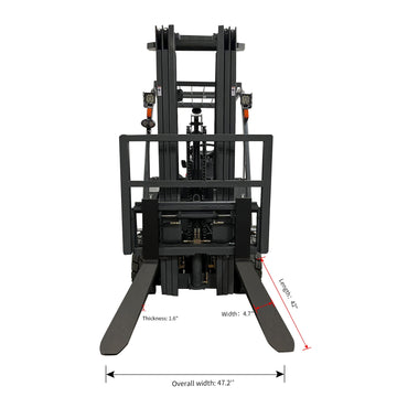 Lithium Battery 4-wheel Electric Forklift 5500lbs Cap. 189