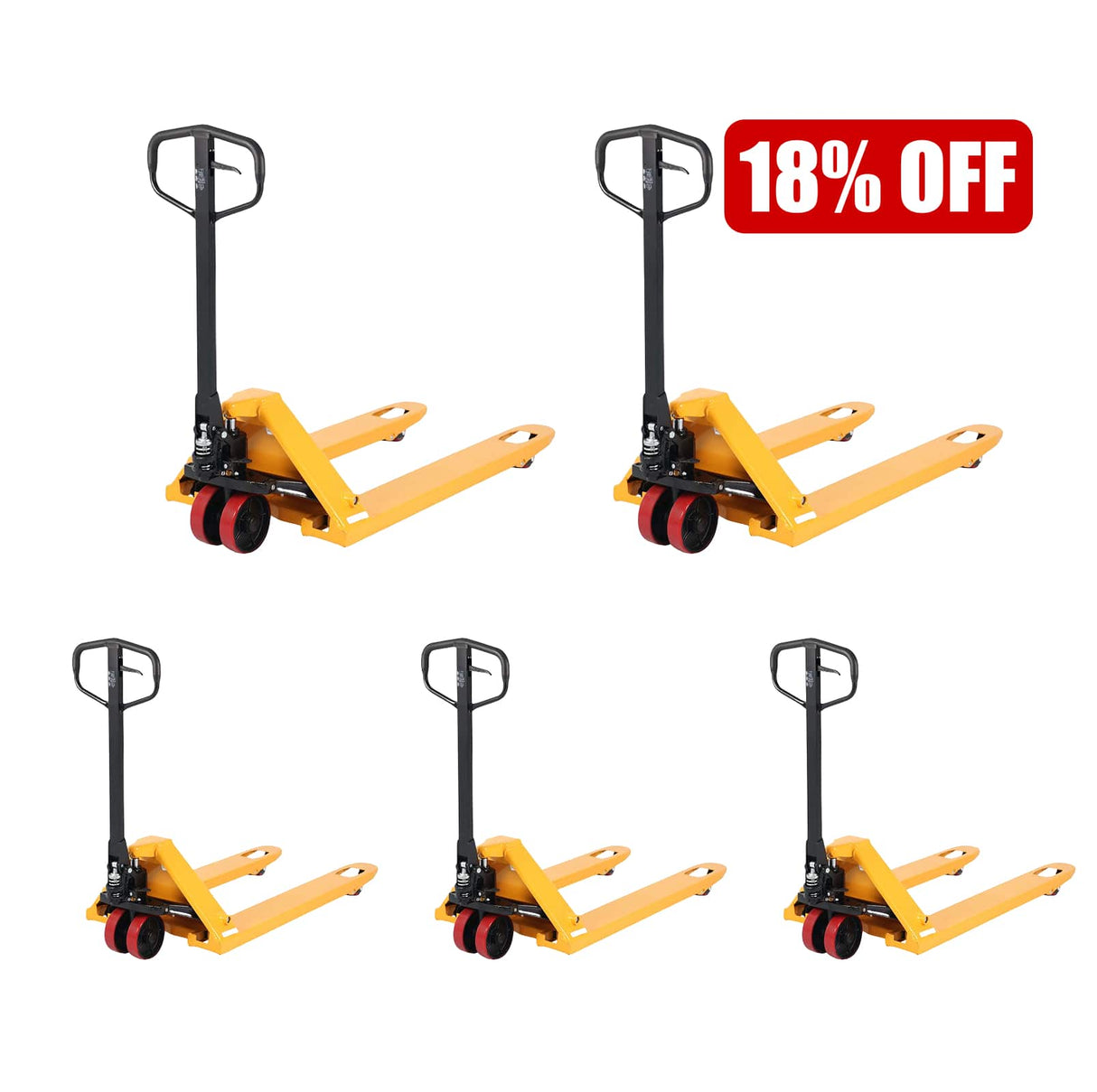 Hydraulic Pallet Jack| 5500 lb| 48"x27" Forks| PU Wheels| Apollolift A-1007| IL Local Free Delivery