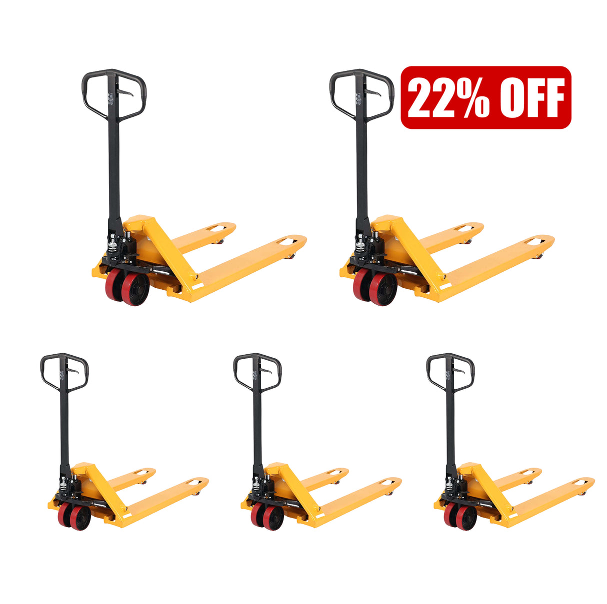 Hydraulic Pallet Jack| 5500 lb| 48"x27" Forks| PU or Nylon Wheels| Bulk Free Delivery