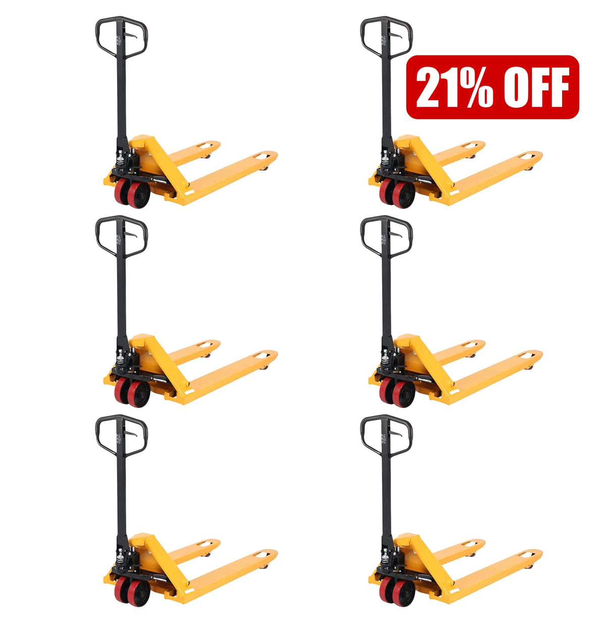 Hydraulic Pallet Jack| 5500 lb| 48"x27" Forks| PU Wheels| Apollolift A-1007| GA Local Free Delivery