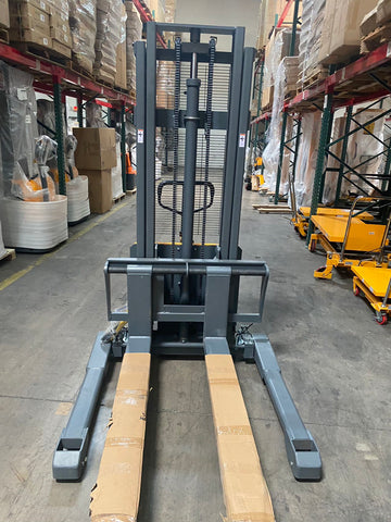 Used Semi-Electric Power Lift Straddle Stacker 3300Lbs 98