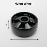 Black Nylon Wheel Set (180*50) for A-1006(NYLON)/A-1007(NYLON)