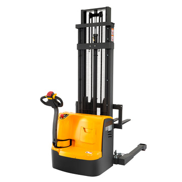 Powered Forklift Full Electric Walkie Stacker 3300 lbs Cap. Straddle Legs. 118