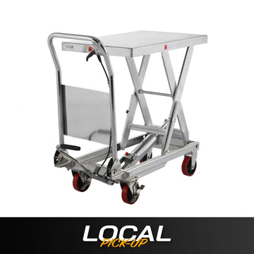 Single Scissor Lift Table  1100lb.  35.4" lifting height - Stainless